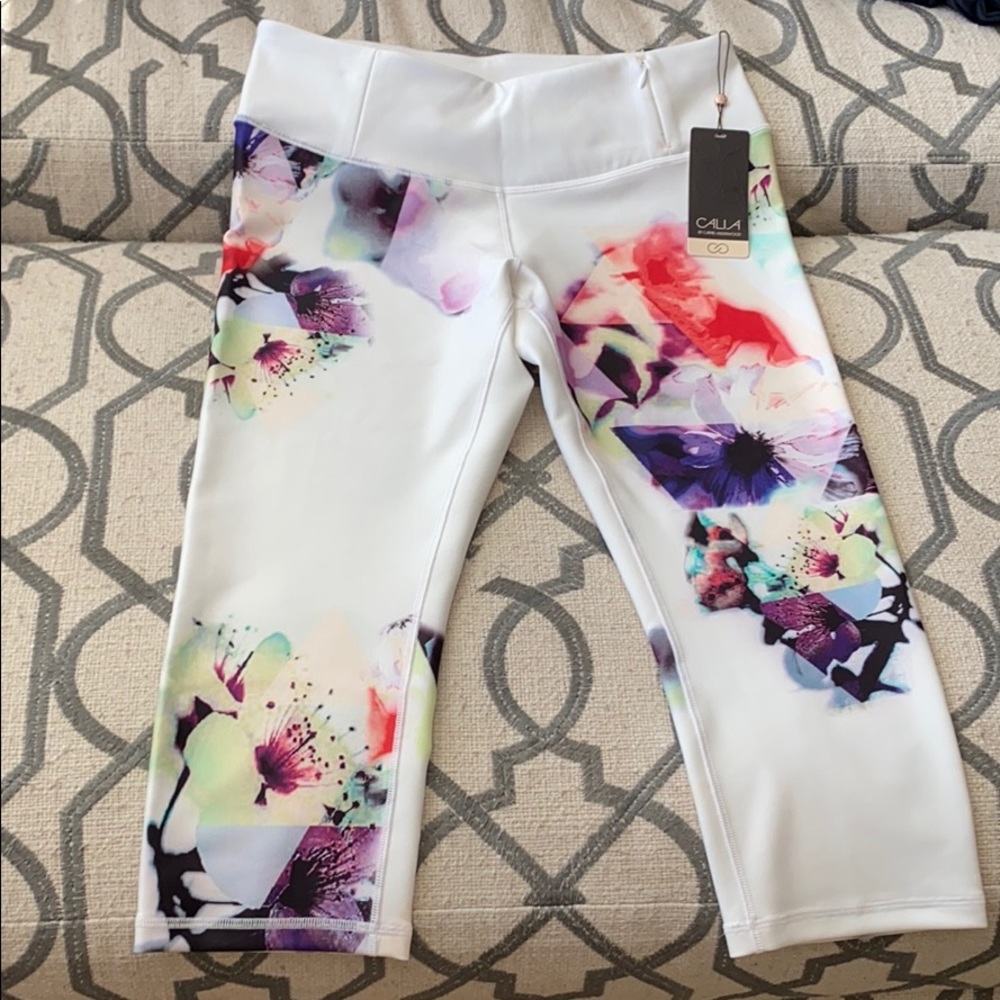 Calia Essential Tight Capri -Floral Geo